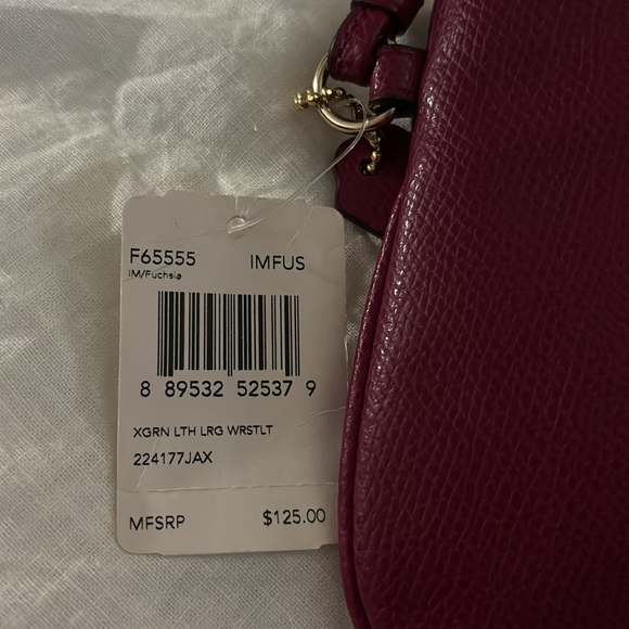 Hot Pink Coach Wristlet - Picture 2 of 4